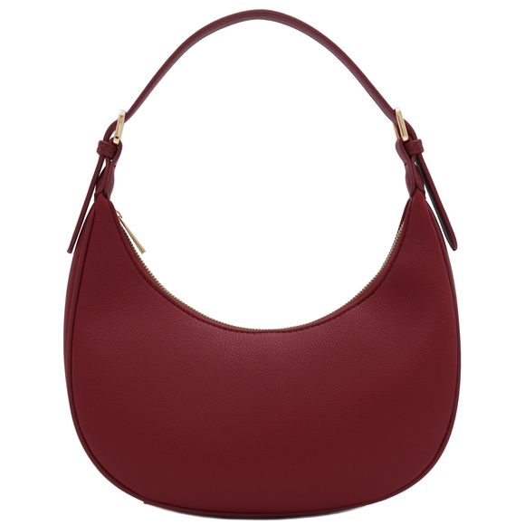 Elegant Crescent Shoulder Bag Underarm Purse Wine :> - Picture 1 of 7